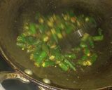 A picture of step 5 of Masala bhindi.