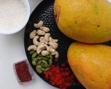 A picture of step 1 of My Mermaid Mango Lassi.