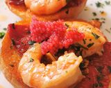 Foto del paso 6 de la receta: Pincho de langostinos  con piquillos caramelizados