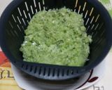 A picture of step 1 of Mom's Tzatziki with Mint and a Secret Ingredient 😉.