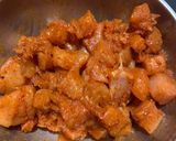 A picture of step 1 of Hawaiian Tikka pizza fries in Microwave oven.