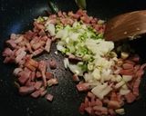 Medvehagymás, kecskesajtos carbonara #medvehagyma recept fázis 5 fotója