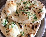 A picture of step 12 of Ghee naan with Makhan paneer.