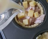 A picture of step 6 of Summer Picnic or kids party mini Chicken and cheese quiche.