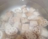 A picture of step 2 of Chatpata lotus (kanwal k phool ki jhaar).