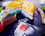 रेनबो मिल्क जेली (rainbow milk jelly recipe in Hindi) रेसिपी चरण 9 फोटो