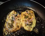 A picture of step 2 of Pan Fried Fish with mix Vegetables.