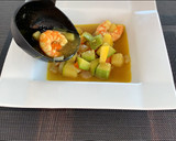Foto del paso 9 de la receta: Huevos mollet, verdura y langostinos