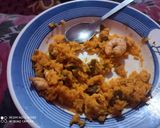 A picture of step 14 of Spanish Paella with Aioli sauce.