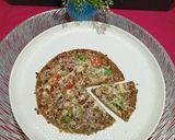 A picture of step 4 of Makeover Pizza Made With Leftover Methi Paratha.