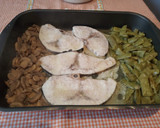 Foto del paso 9 de la receta: Pez Espada con judías verdes planas al horno con salsa de almendras