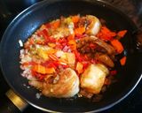 Foto del paso 3 de la receta Arroz integral con pollo y alcachofas al curry