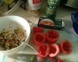 Foto del paso 2 de la receta: Tomates rellenos con anchoas, aceitunas y queso (Horno de microondas)