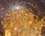 A picture of step 4 of Paneer keema salan.
