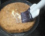 A picture of step 5 of Tres Leches and Peach Layer Cake.