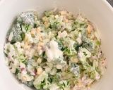 A picture of step 1 of Crunchy Broccoli Salad.