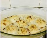 A picture of step 8 of Kesari Rasmalai.