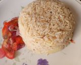 A picture of step 4 of Swahili pilau la nazi.