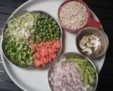 A picture of step 1 of Vegetable Oats Upma.