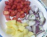 A picture of step 1 of Turkish Lemony Lentil Soup.