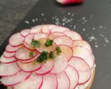 A picture of step 6 of Spring Pink Radish Tartlets.