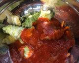 Gambar langkah 5 resipi Rolled Kimchi.