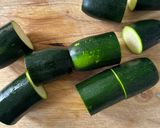 A picture of step 2 of Zucchini Salad with Pecorino, Basil and Almonds.