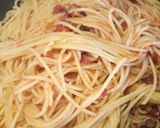 A picture of step 4 of Spaghetti al polpo octopus spaghetti.