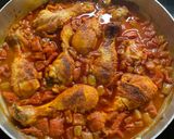 A picture of step 6 of Chicken Paprika.