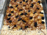 Crumble de avena, manzana y pera