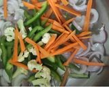 A picture of step 3 of Chinese noodles paratha.