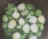 A picture of step 2 of Brussels Sprouts Poriyal.