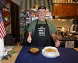 A picture of step 6 of Porotos con Riendas with Smoked Ham.