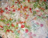 A picture of step 3 of Veg mexican rice.