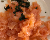 Foto del paso 1 de la receta: Ensalada entrante (tomate, Salmón, melocotón con Albahaca)