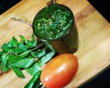 A picture of step 3 of Mint chutney/ green chutney.