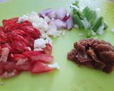 Foto langkah ke 3 dari resep Tumis Bunga Pepaya Teri Medan.