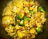 Foto del paso 7 de la receta Curry vegano con garbanzo, arroz basmati y pan de pita