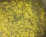A picture of step 3 of Punjabi Style Green Moong Daal.
