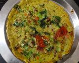 A picture of step 2 of Hara bhara pan cake.