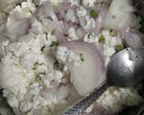A picture of step 1 of Paneer pratha.