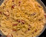 Pas rețetă Spaghete carbonara cu smântână lichidă! 3 fotografie