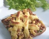 รูปขั้นตอนการทำที่ 4 ของ ขนมปังหน้านัตโตะไข่กวนชีส