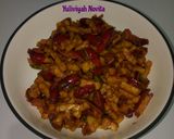 Foto langkah ke 8 dari resep Tumis Kulit Melinjo Tempe Pedas Sederhana.