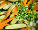 Hình bước làm 3 của món 🌱 Bí Ngòi Non Xào Cà Rốt Chay