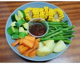 Hình bước làm 3 của món #cleaneating với rau củ luộc
