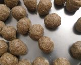 A picture of step 3 of Flaxseeds laddu.