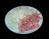 Foto del paso 2 de la receta Espaguetis con salteado de jamón y cebolla