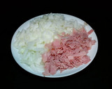 Foto del paso 2 de la receta: Espaguetis con salteado de jamón y cebolla