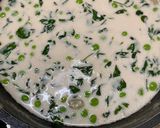 A picture of step 5 of Methi Matar Malai.